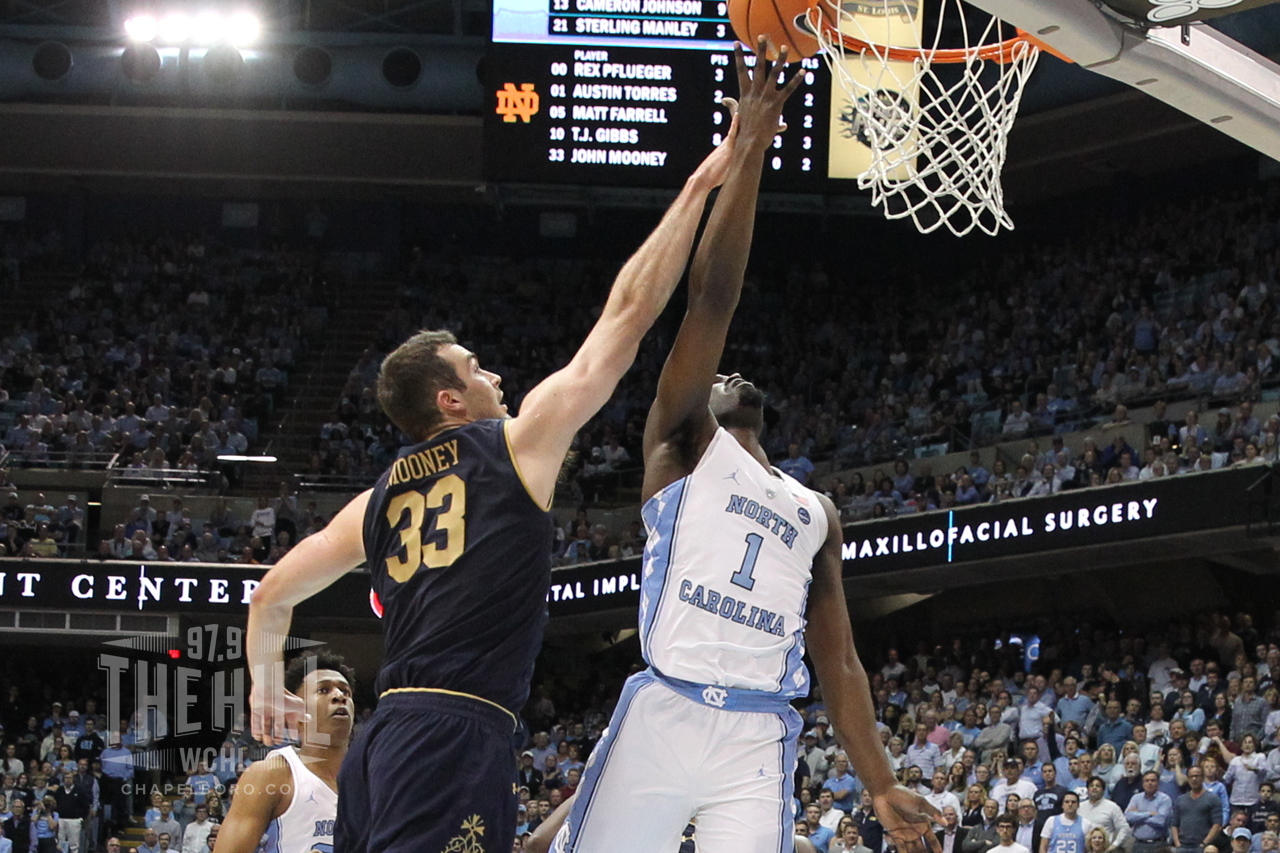 Pinson helps no. 14 unc pull away from notre dame down the stretch