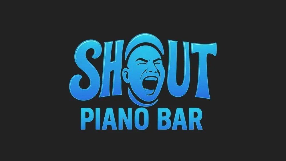 Shout Piano Bar logo.