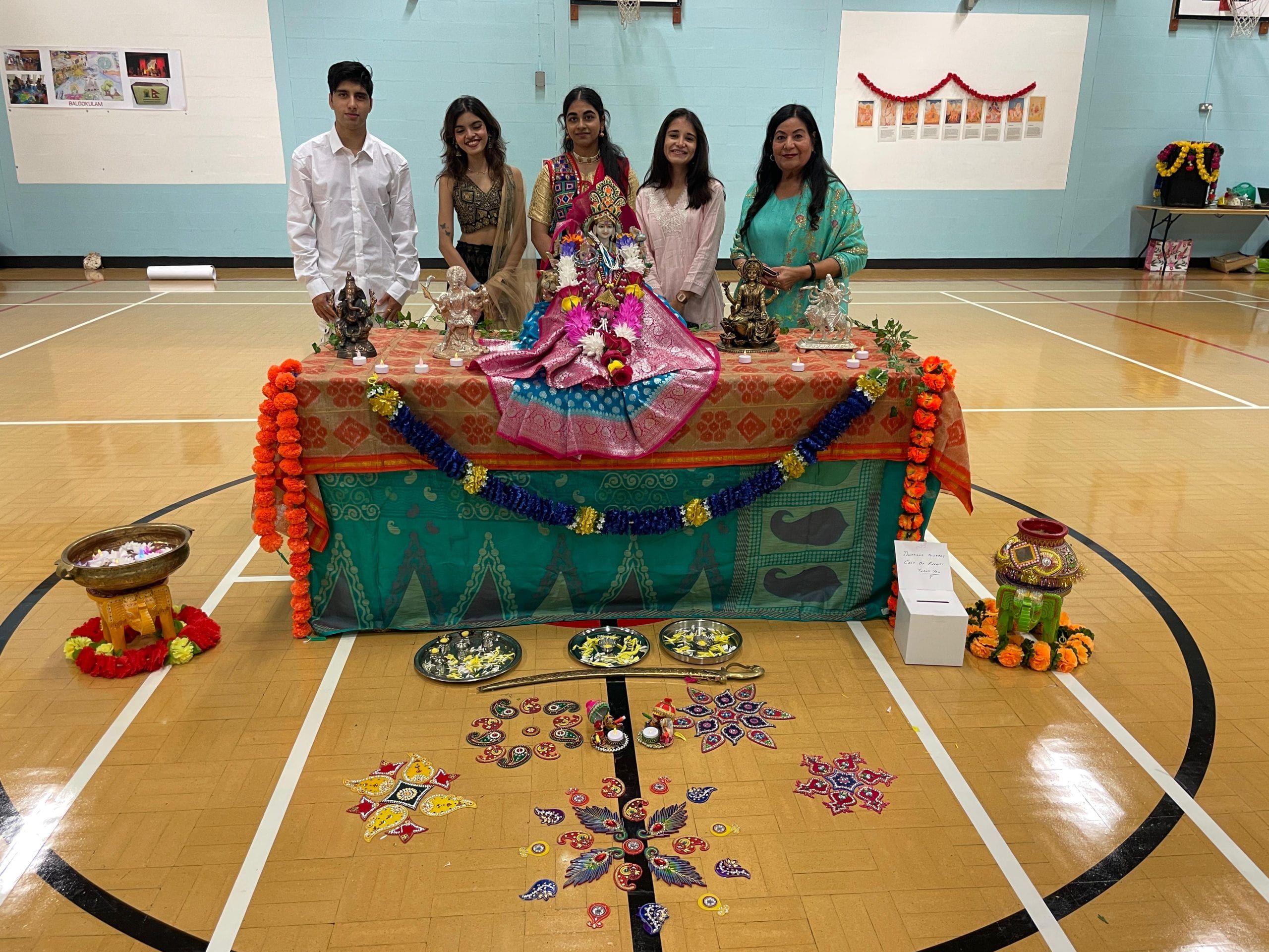With the decorations