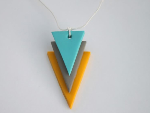 Geometric necklace &copy; Delighted Momma