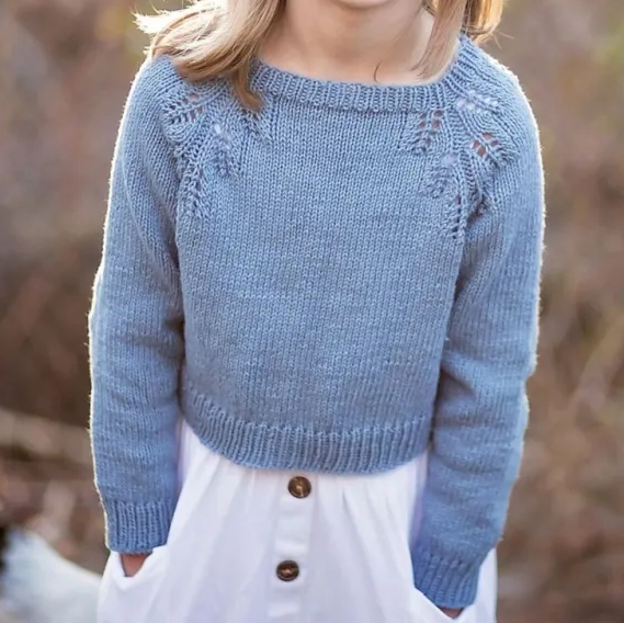 Youth Fern Cropped Sweater © Amanda Morse