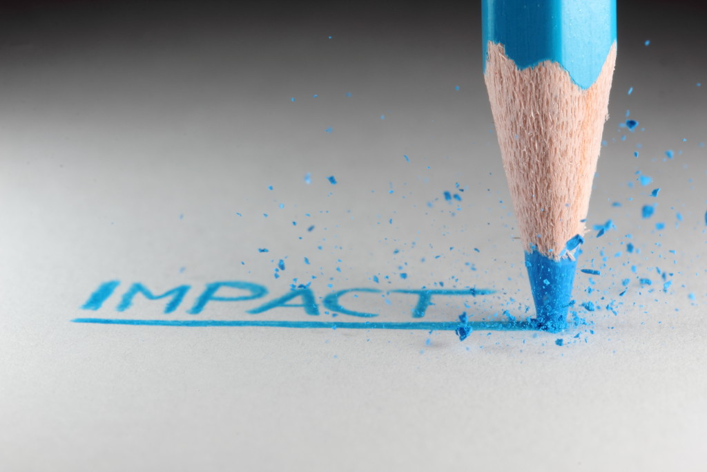 Charis for writing lesson 57: impact or impact on