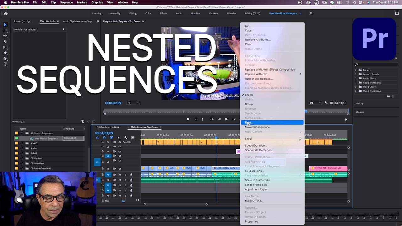 nest sequences in premiere pro