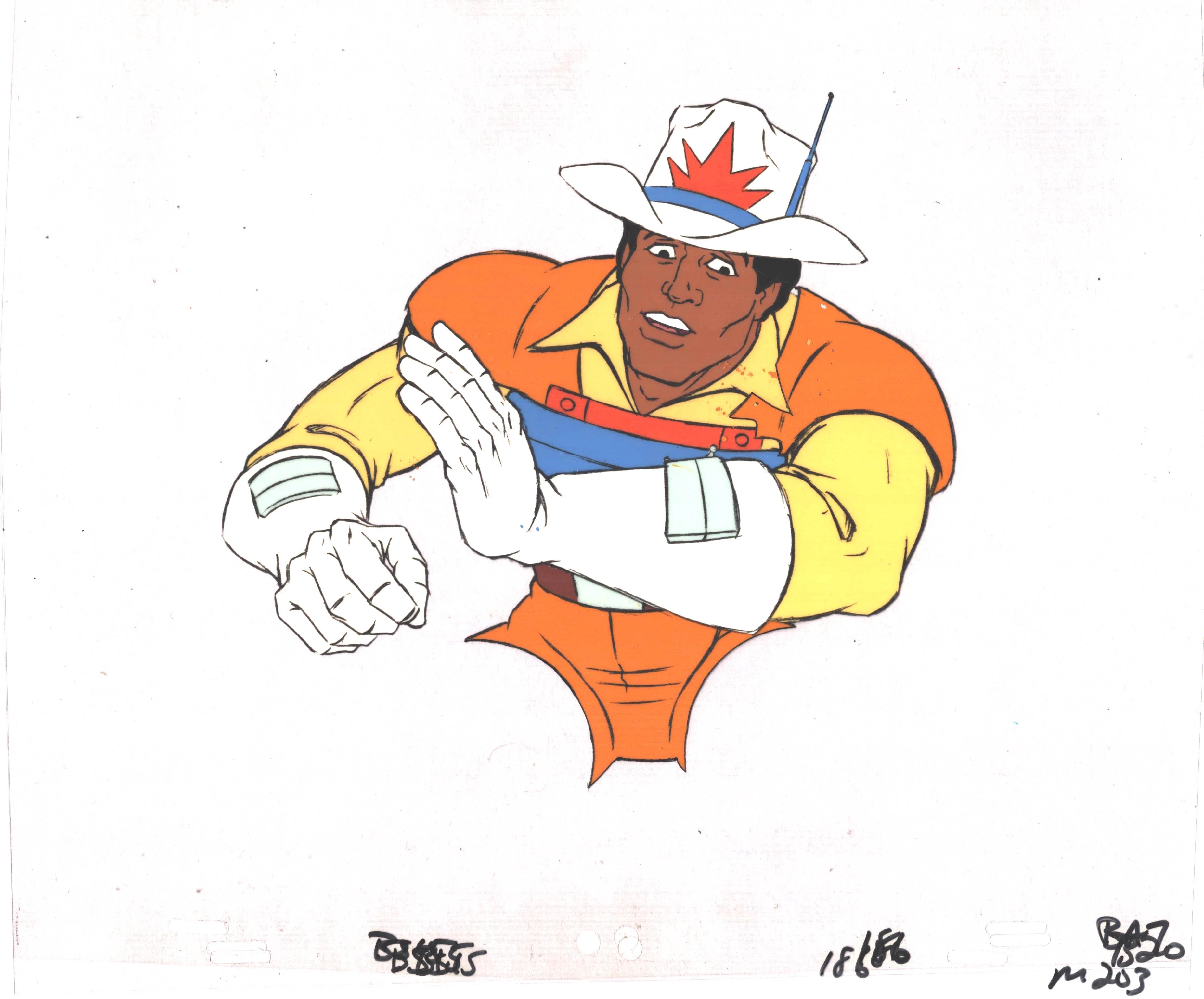 Bravestarr Animation Cartoon Production Cel Used Onscreen From Filmati