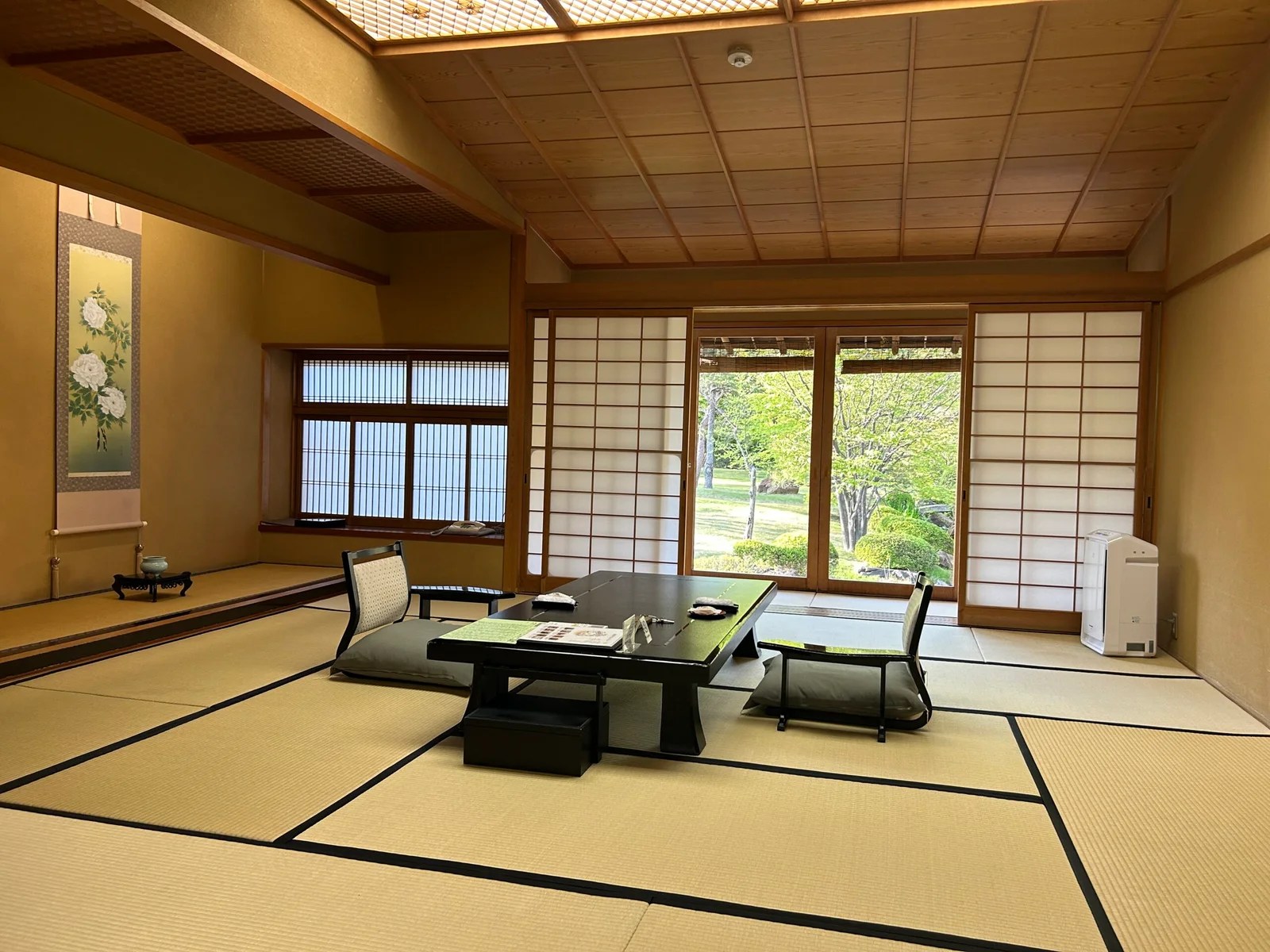 Ryokan hotel room with traditional style
