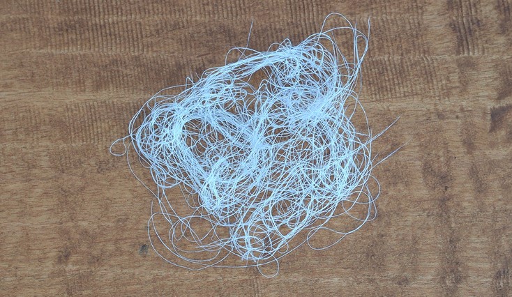 Scraps of white Thread