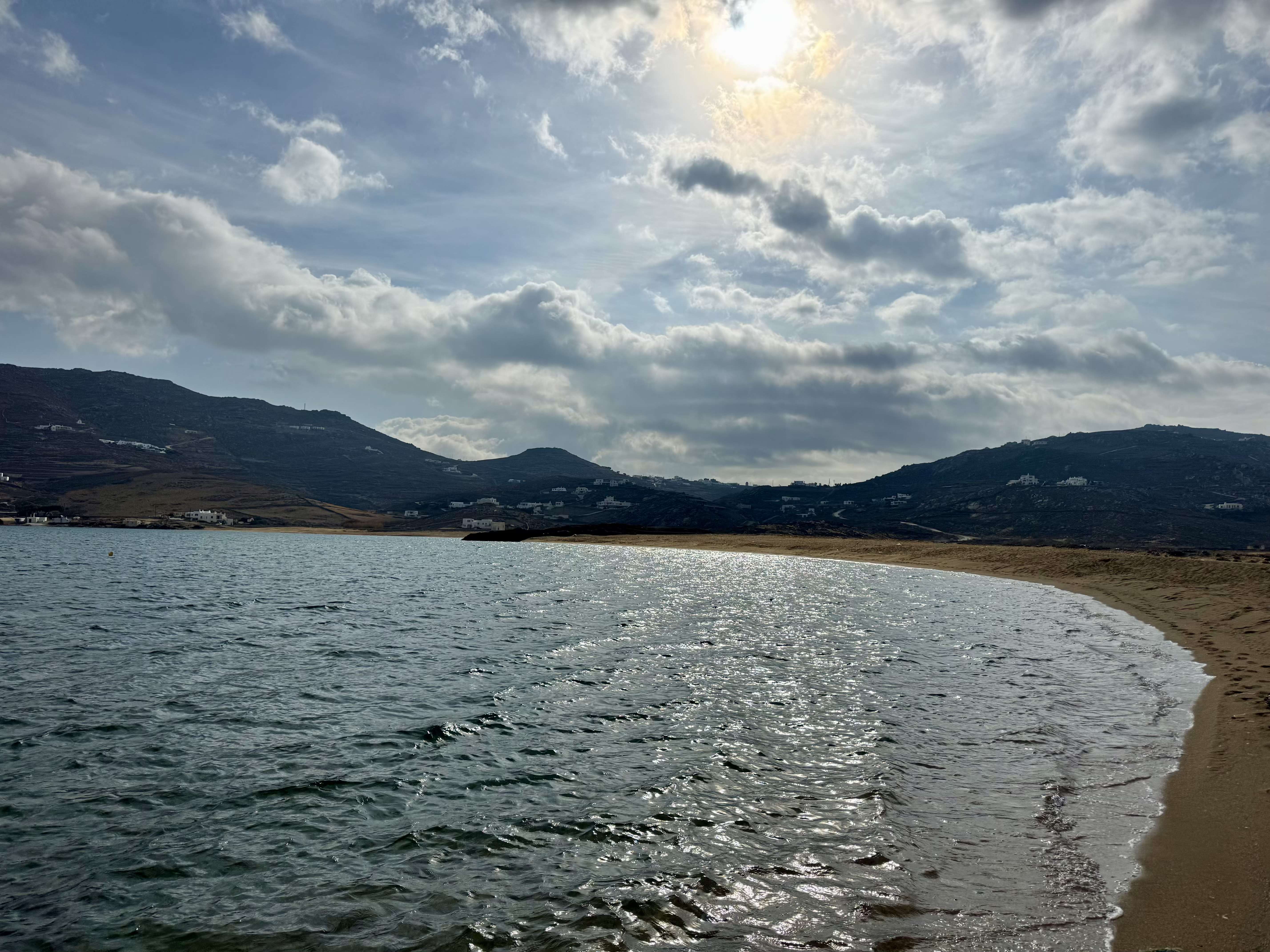 Mykonos Ftelia Beach east of the island