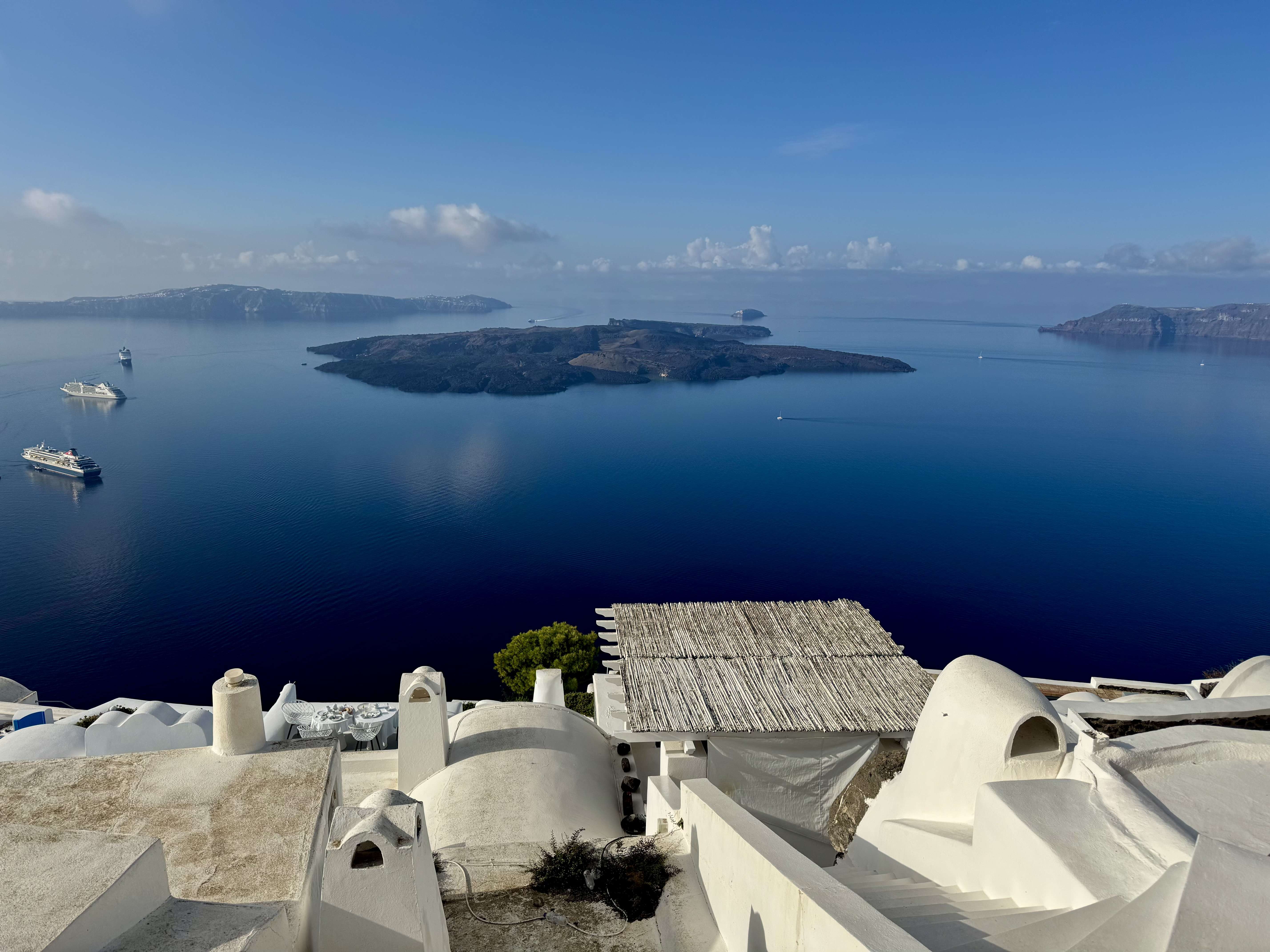 Santorini caldera view from Fira