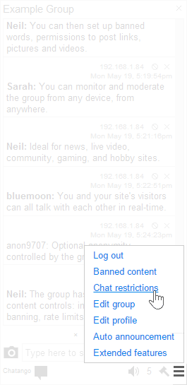Find out how to sign in with popular email services. Chatango Help Group Chat Owner