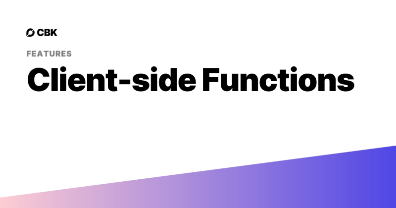 Introducing Client Side Functions - Abstract Illustration Collection - HD Quality