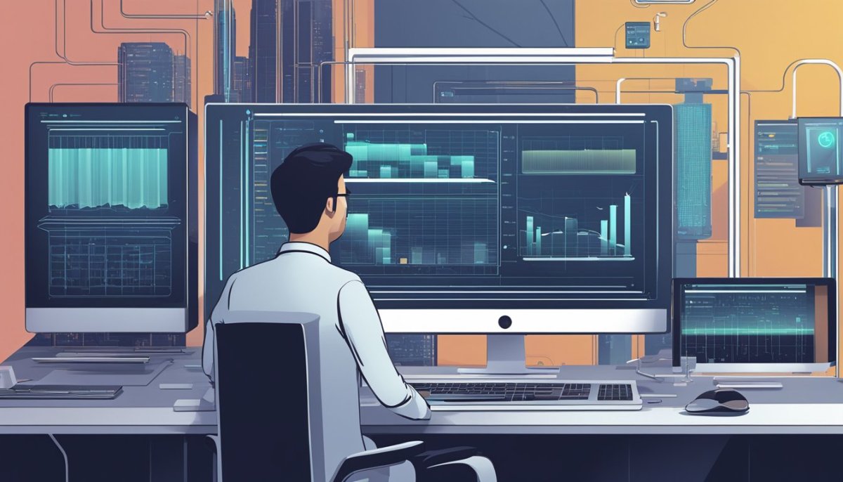 Futuristinen tietokonesysteemi analysoi tietoja samalla kun se kohtaa ongelmia ChatGPT toiminnassa