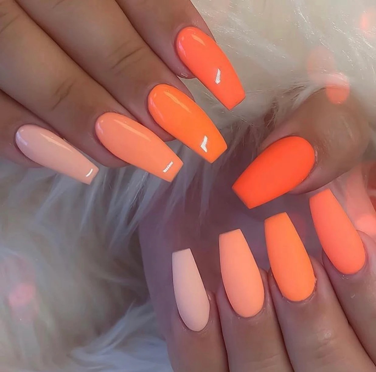 Bright acrylic nails