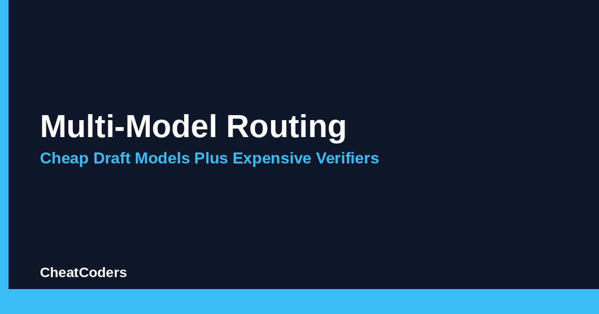 Multi-Model Routing: Cheap Draft Models Plus Expensive Verifiers