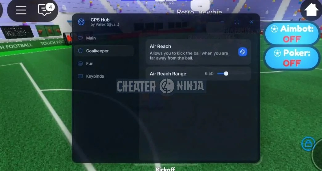 Soccer Touch Football Script 2026 Ball Snap Auto Aim TP Ball Image 600x460