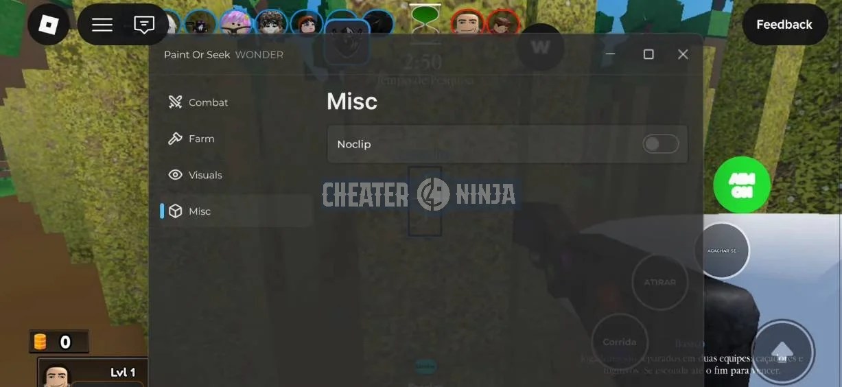 Chameleon Script 2026 Auto Hide Auto Aim Player Cheater Ninja Image 750x500