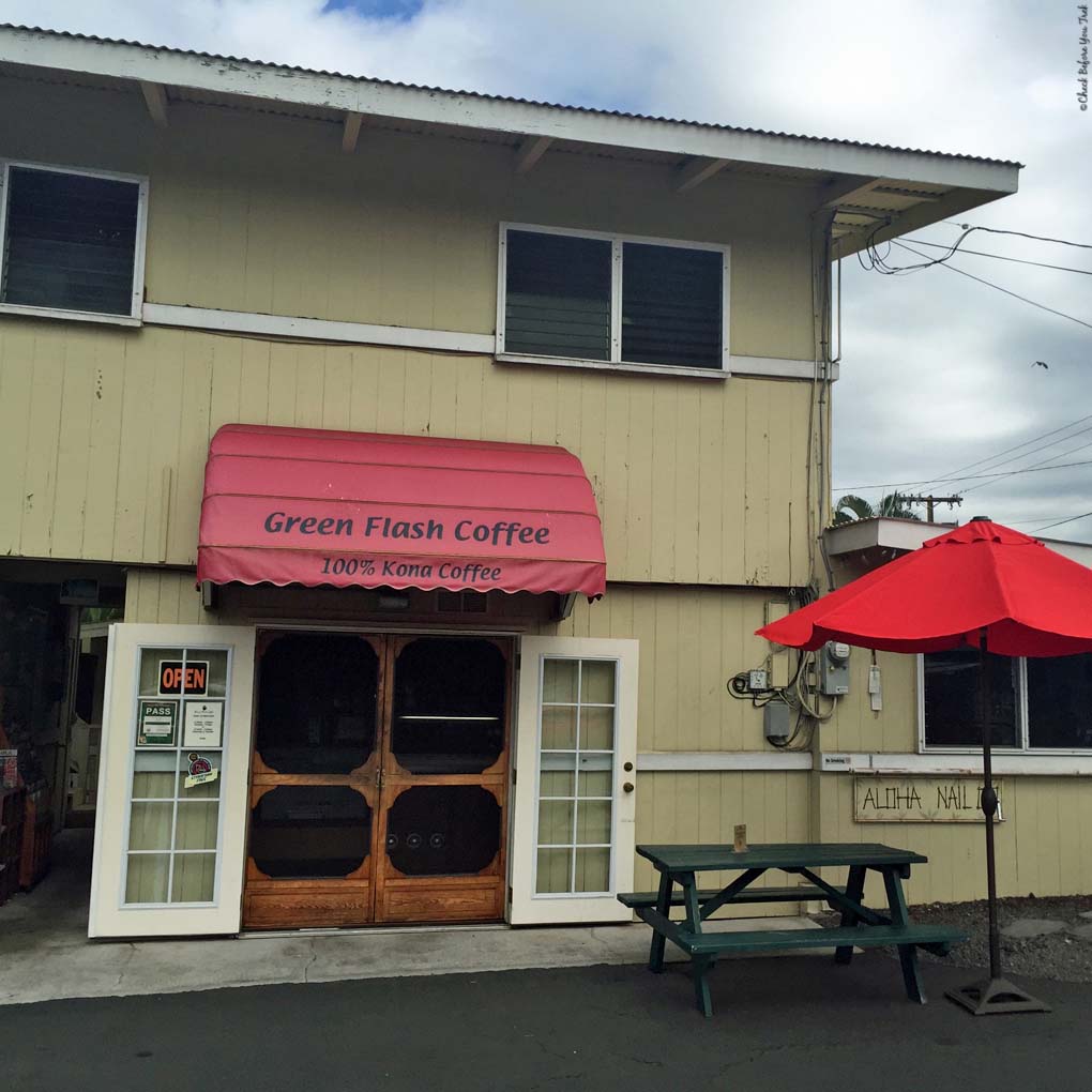 Entrance to Green Flash Coffee - Kailua-Kona, HI
