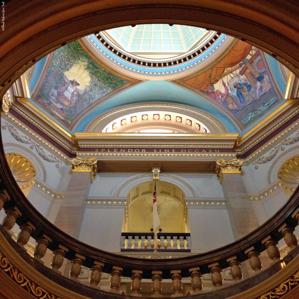 BC Legislature rotunda murals - Victoria, British Columbia, Canada