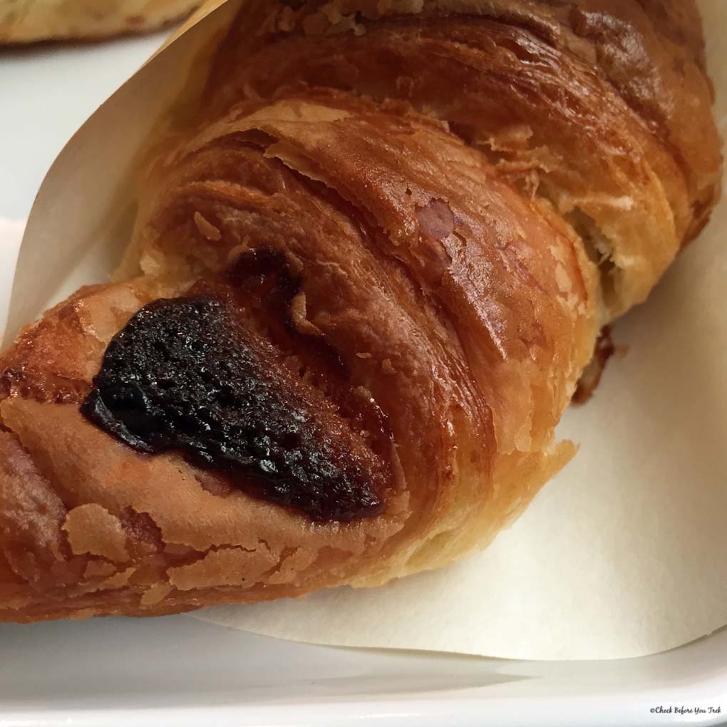 Close up of a Choco Cro at St. Marc Cafe - Hiroshima, Japan