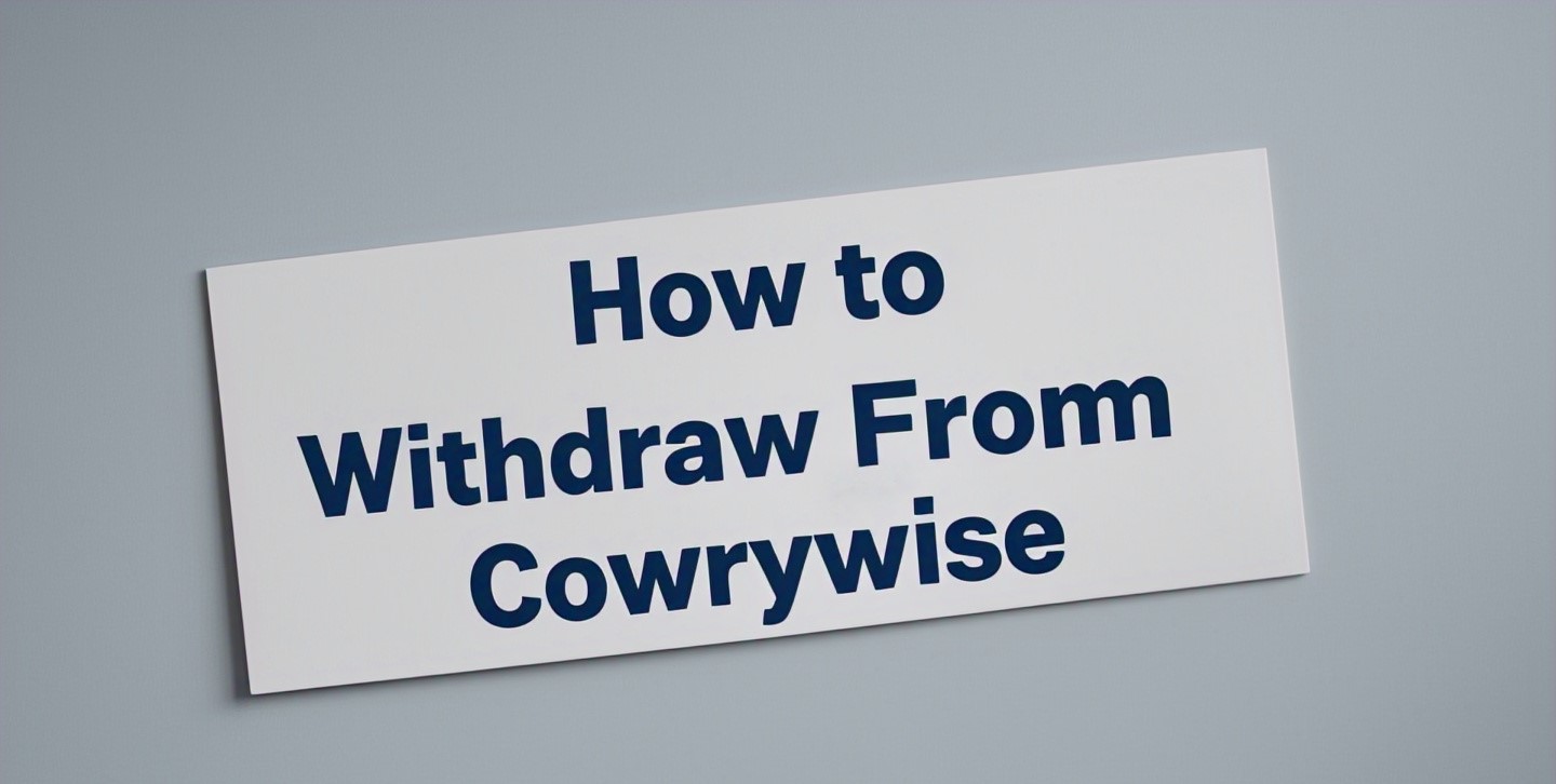 How to Withdraw From Cowrywise