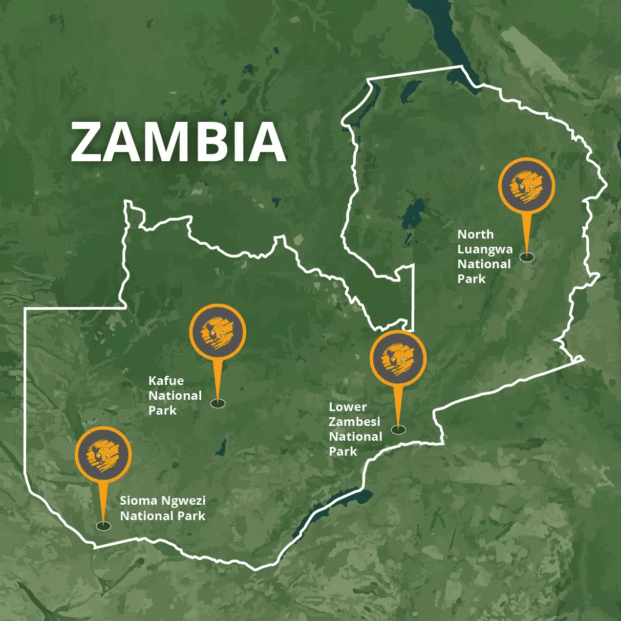 Zambia Safaris Customized Luxury Zambia Safari Tours 2025 2026 ZAMBIA MAP 01 