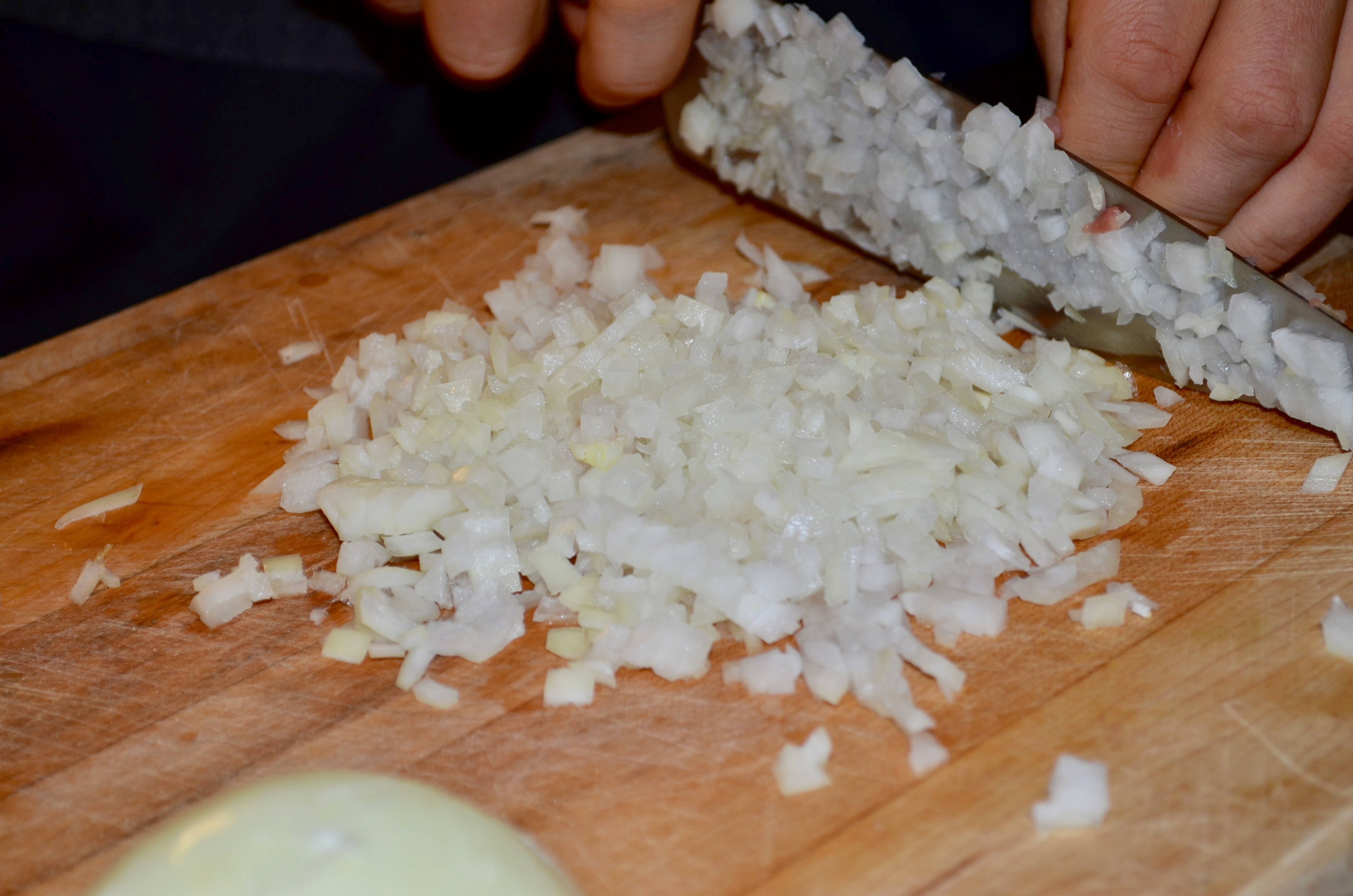 Technique Chopping and sautéing onions Chef Bogie