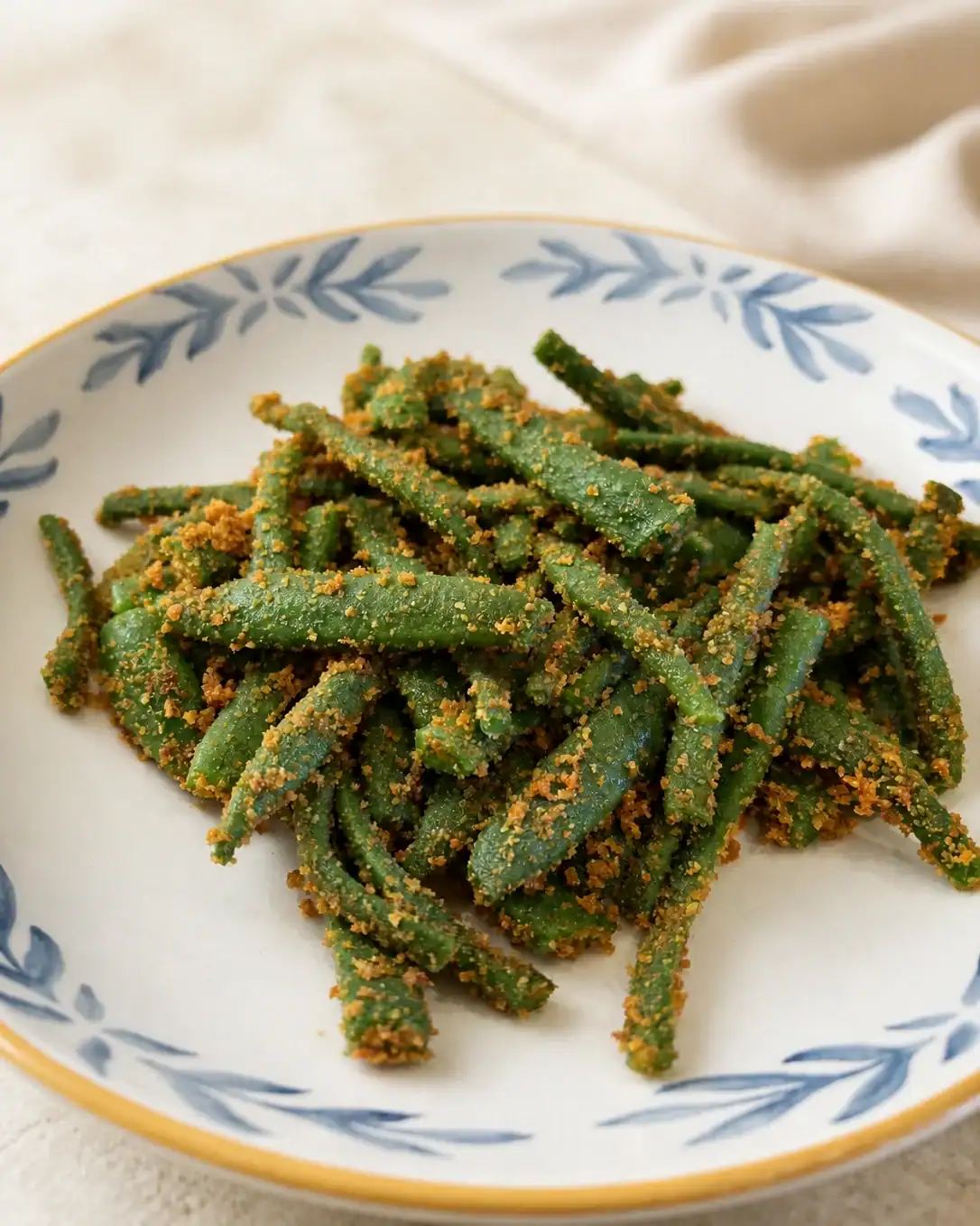 Polish Runner Beans with Browned Butter Breadcrumbs