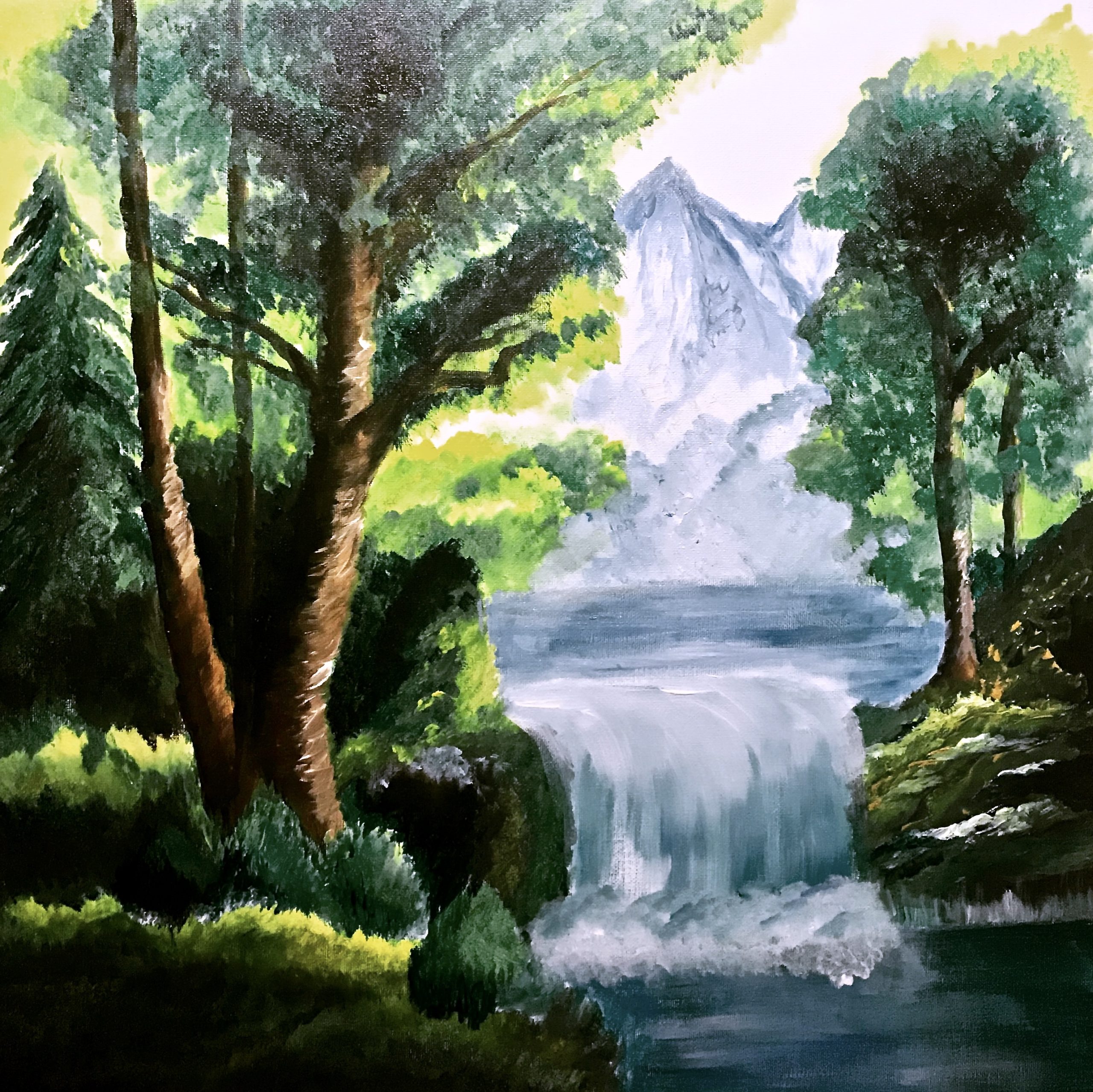 The Greens, The Blues, Acrylic Painting