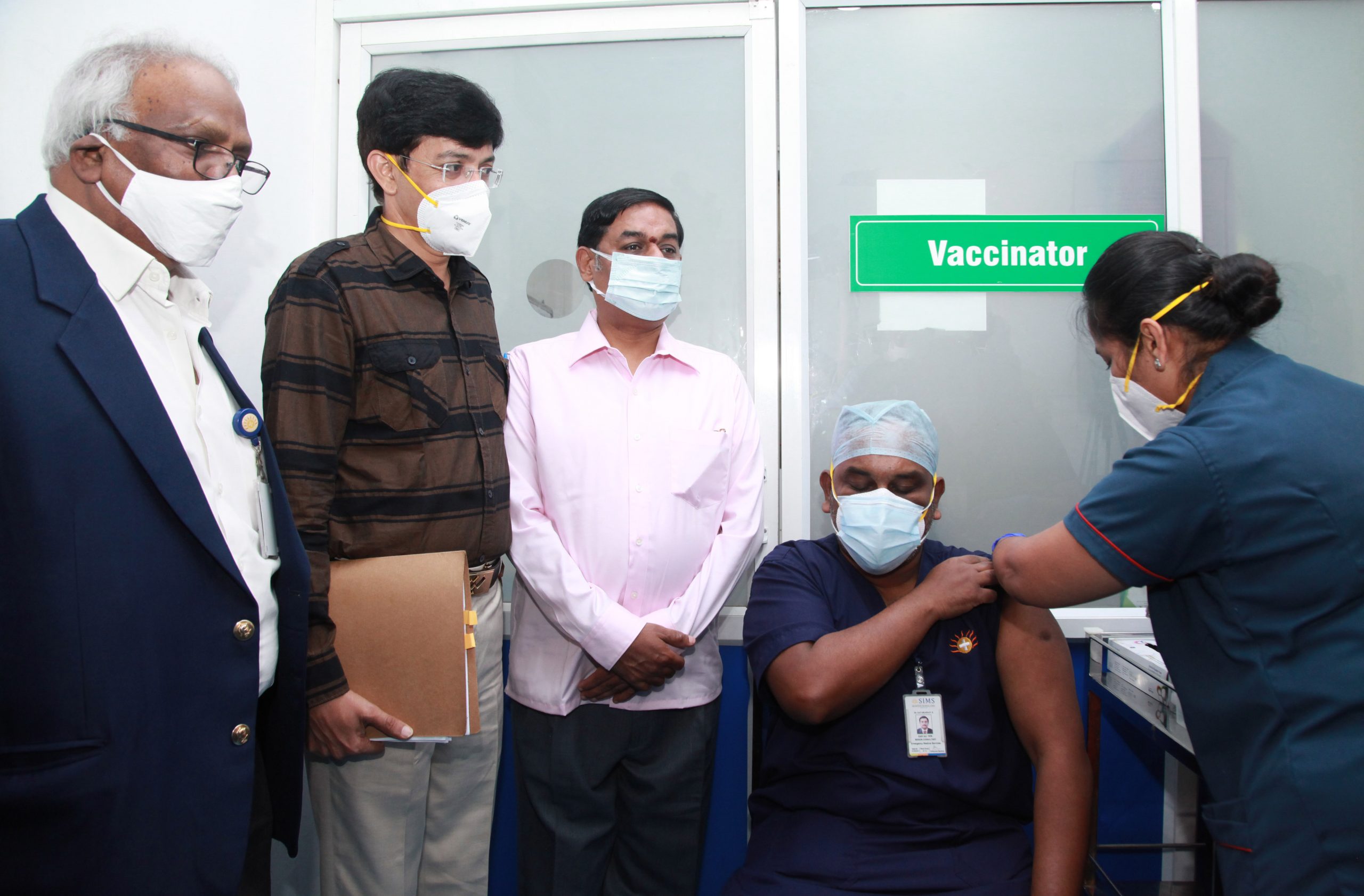 Covishield Vaccination drive at SIMS Hospital Vadapalani