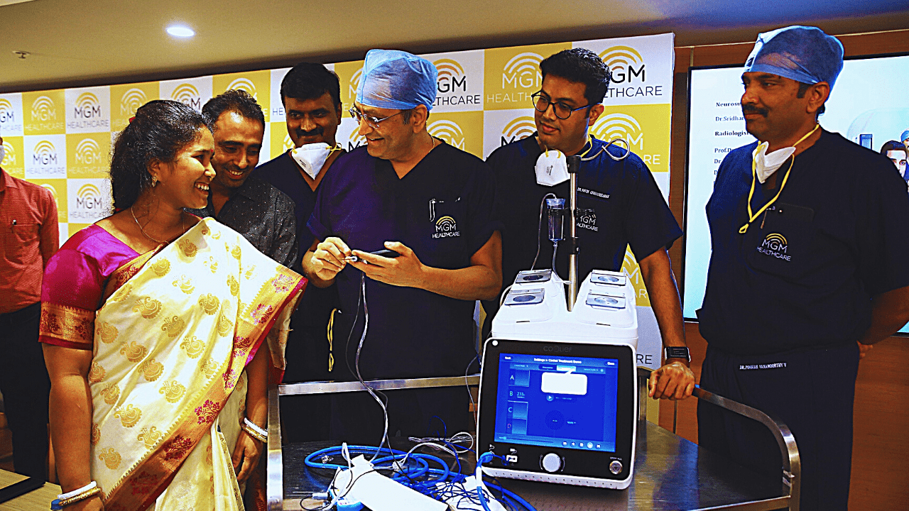 MGM Healthcare Chennai successfully performs India’s first CT guided Minimally Invasive Neuro Surgical Procedure on a patient from Bangladesh