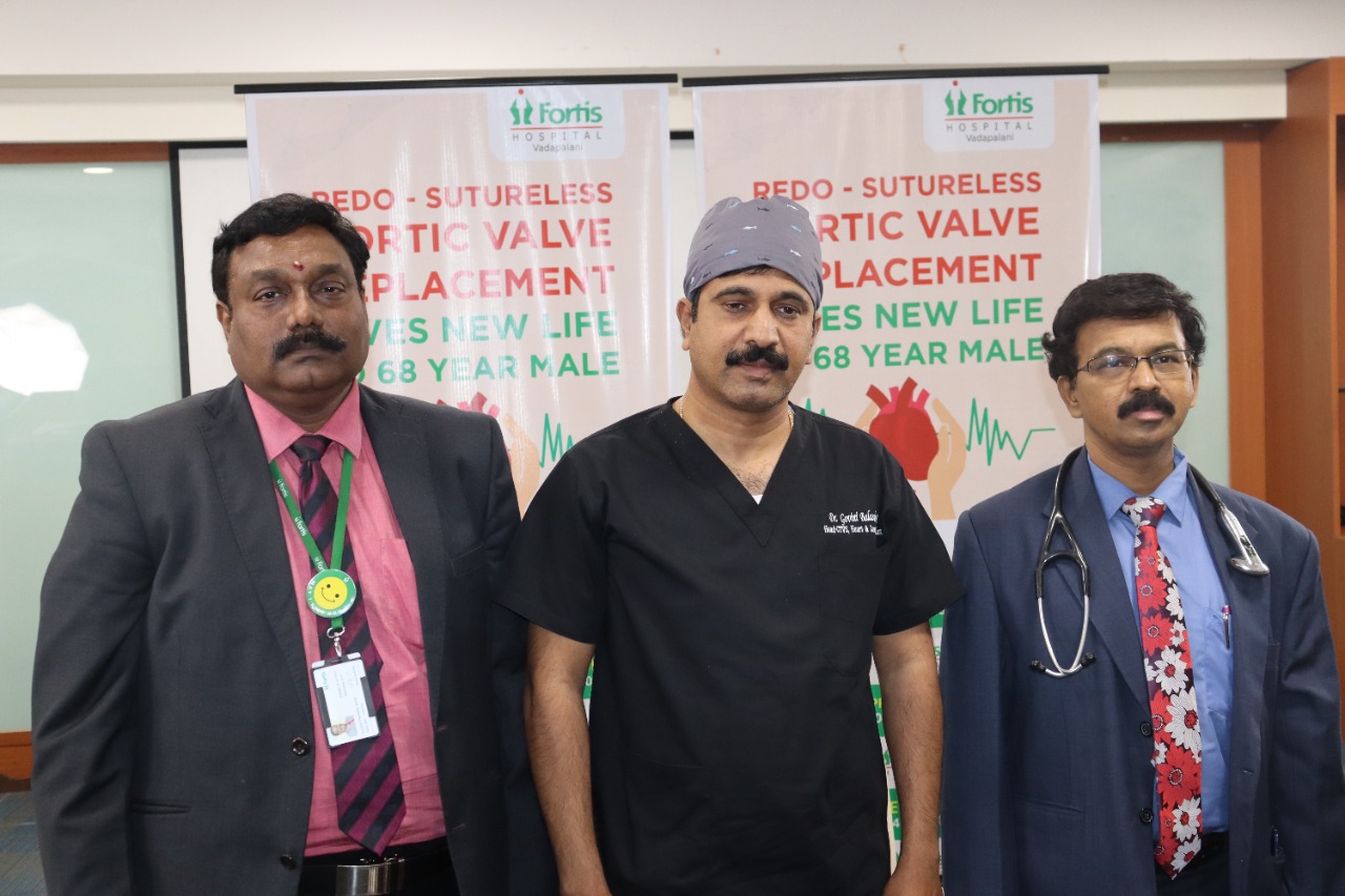 High-risk Heart surgery saves life of 68-year-old farmer at Fortis Hospital Vadapalani