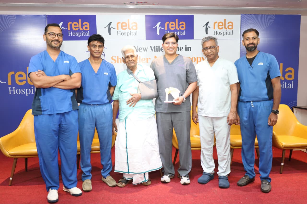 Rela Hospital Successfully Restores Shoulder Function in a 97-Year-Old Through India's First Fully Awake Keyhole Surgery with a Biodegradable Balloon Implant