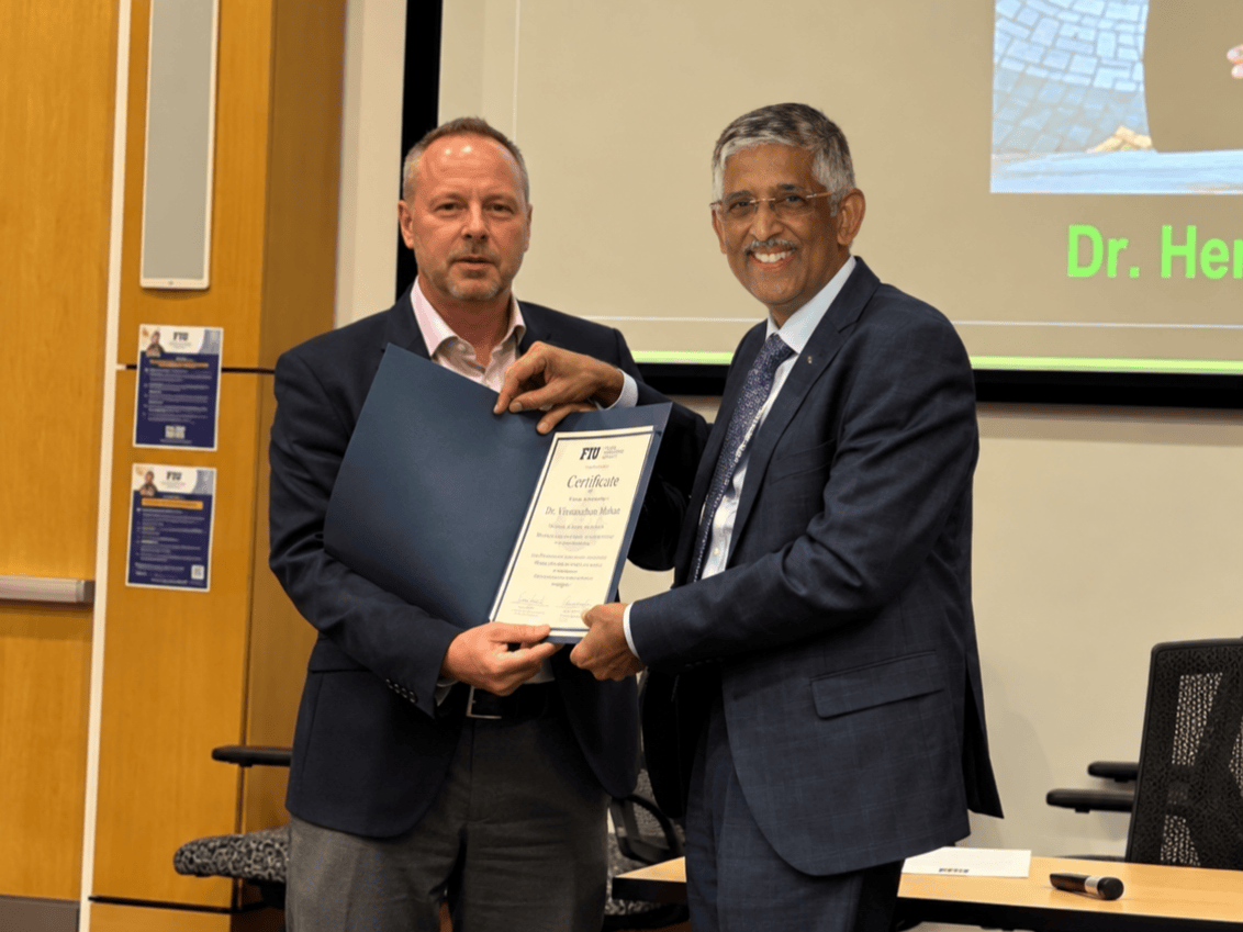 Dr. V. Mohan Conferred the Prestigious Dr. Herbert and Nicole Wertheim Leadership Award in Healthcare and Medicine by Florida International University, Miami, USA