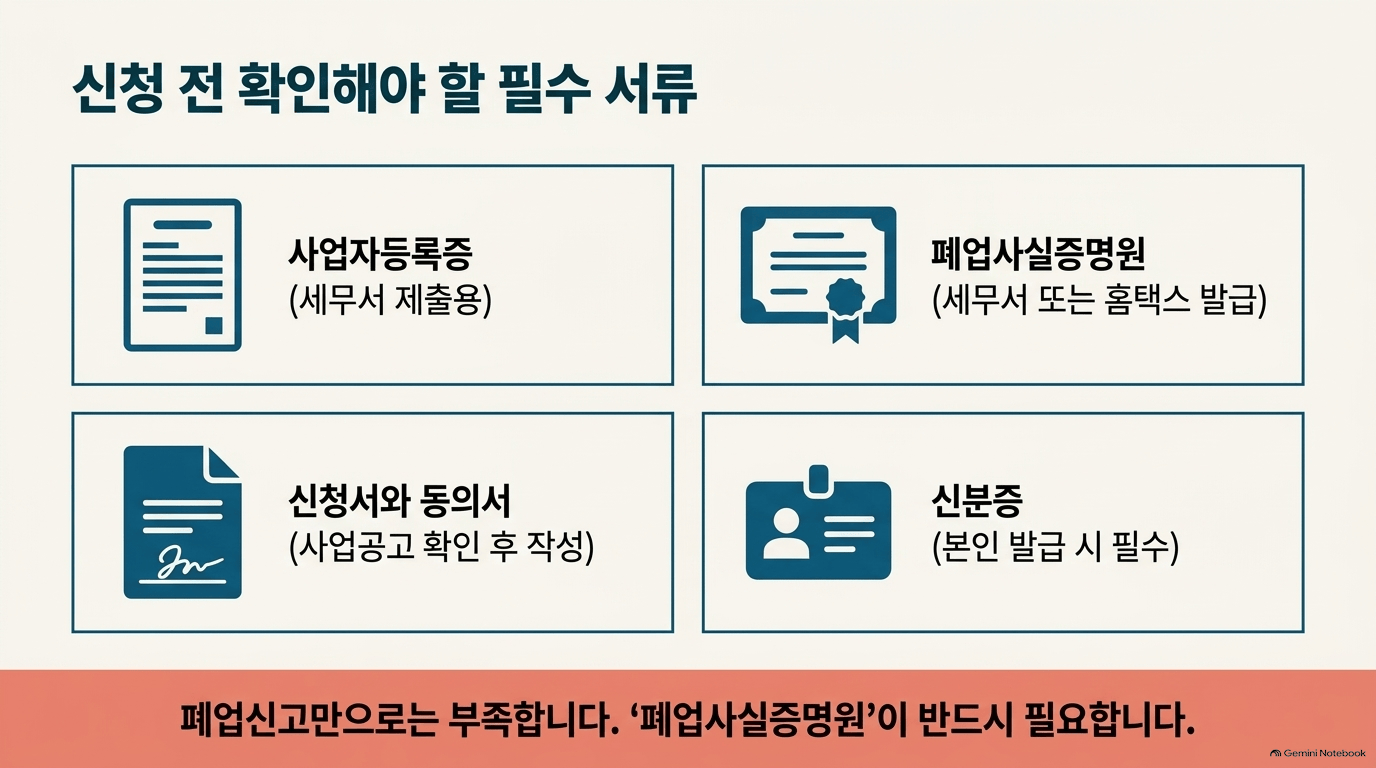 희망리턴패키지 준비물은 무엇인가요?