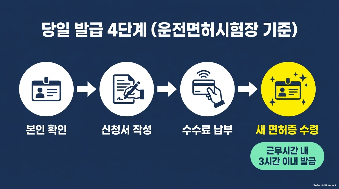 운전면허증재발급기간 진행 순서가 어떻게 되나요?