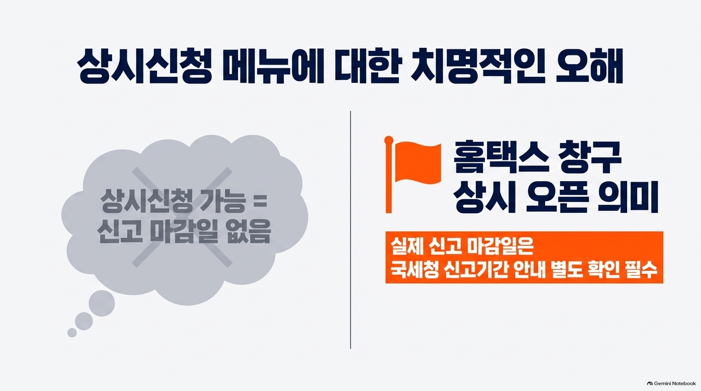 부가세신고기간 홈택스 미리 알아 둘 게 있나요?