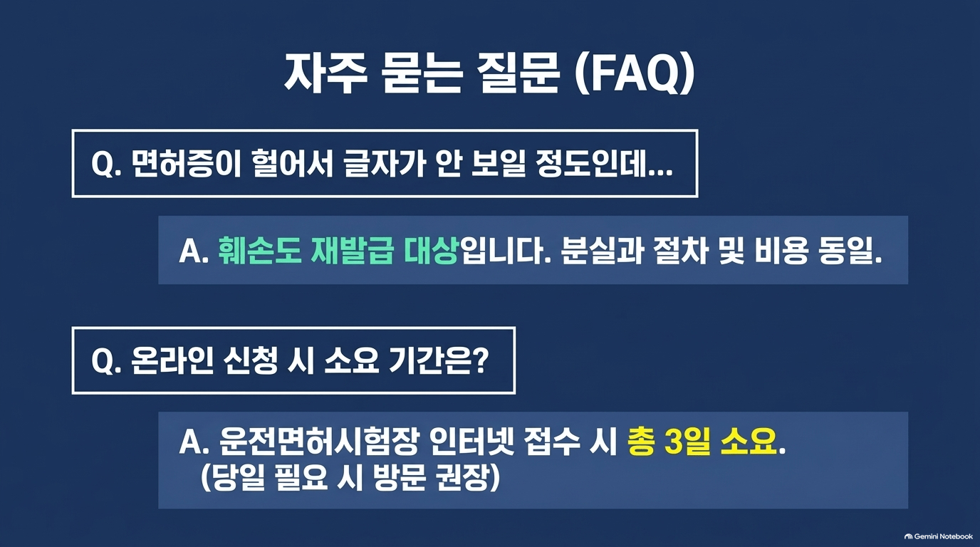운전면허증재발급기간 시간과 돈은 얼마나 드나요?