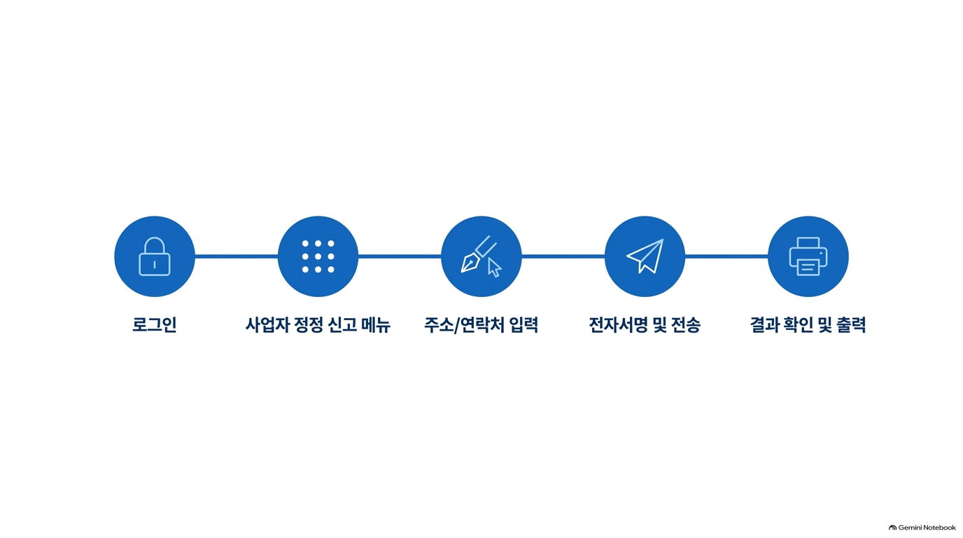 사업자등록증주소변경 진행 순서가 어떻게 되나요?