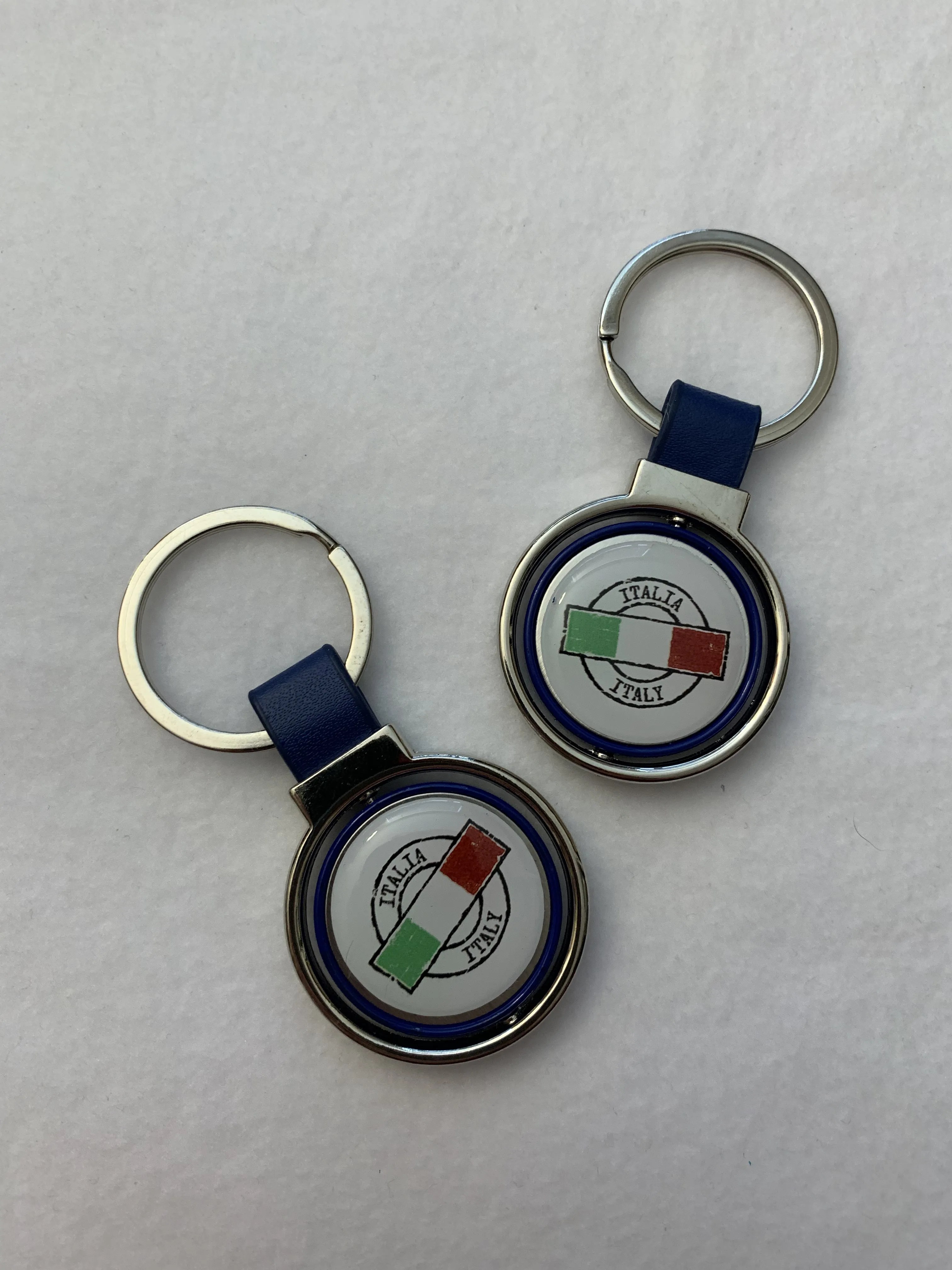 ITALIA Round Stamp Keychain