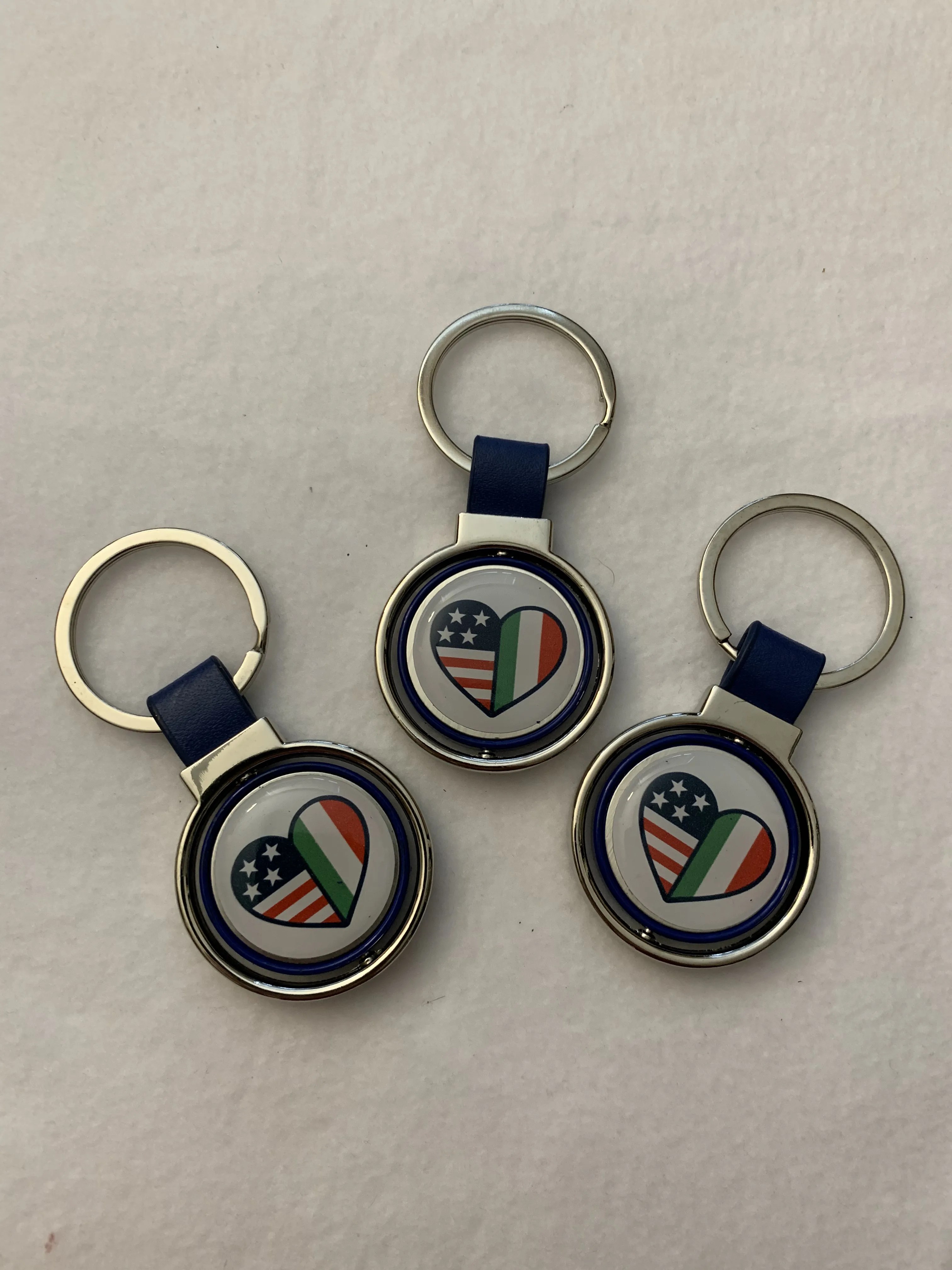 Half & Half Heart Keychain