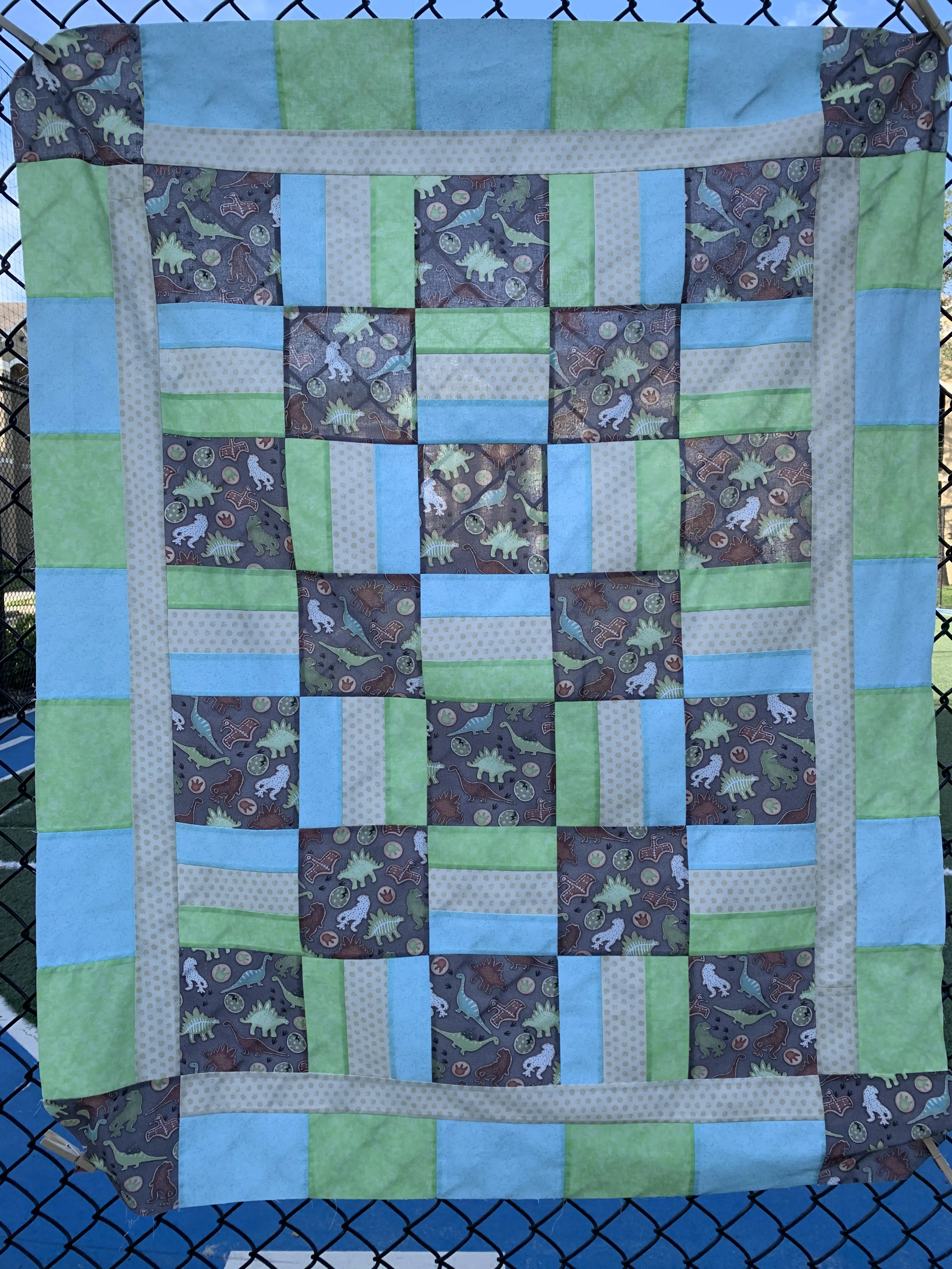 Cookie Dinos - Baby Quilt Top