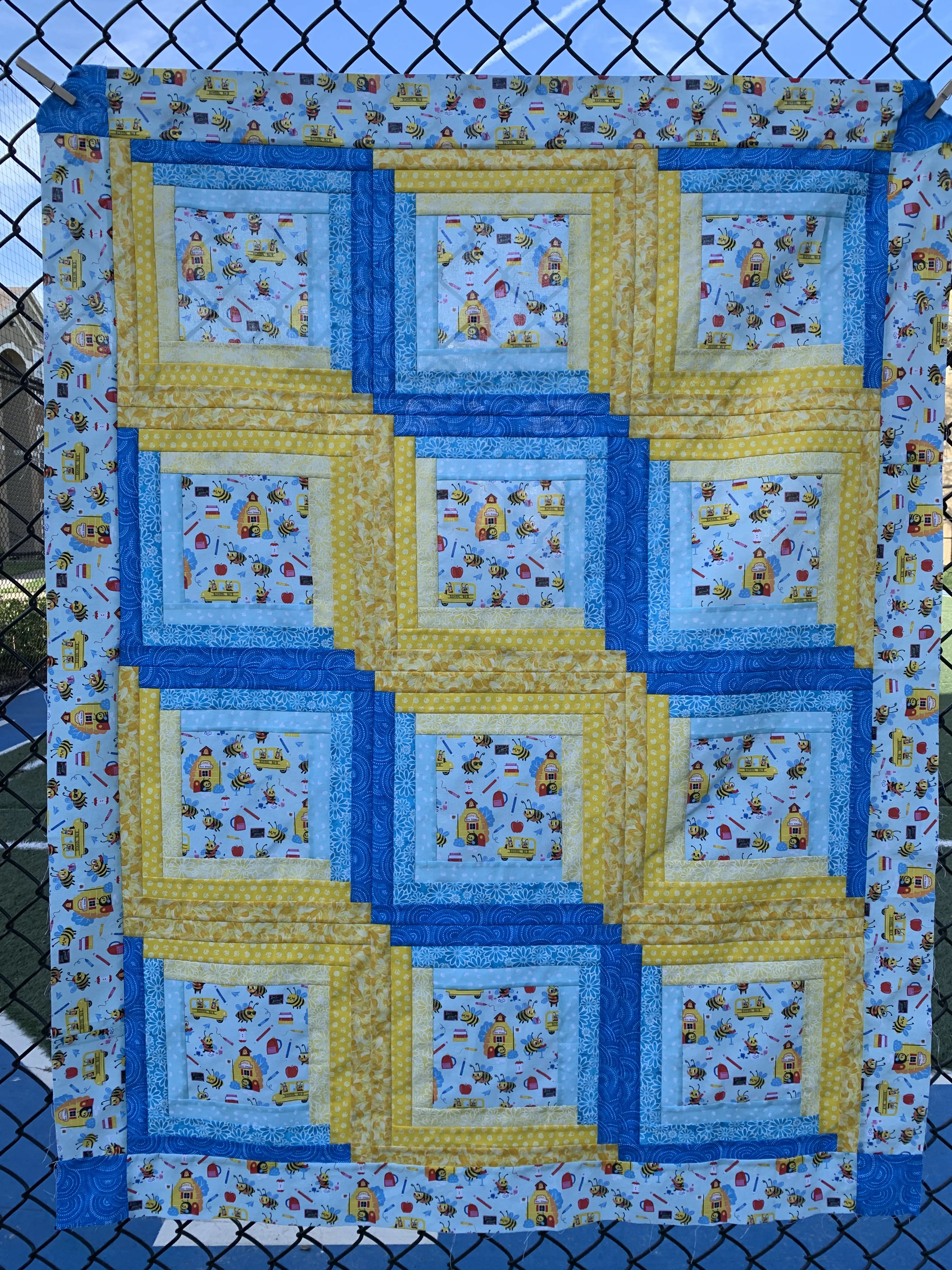 Busy Bees - Baby Quilt Top