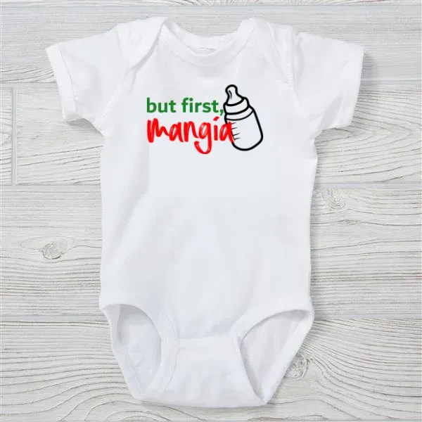 But first, Mangia Baby Onesie