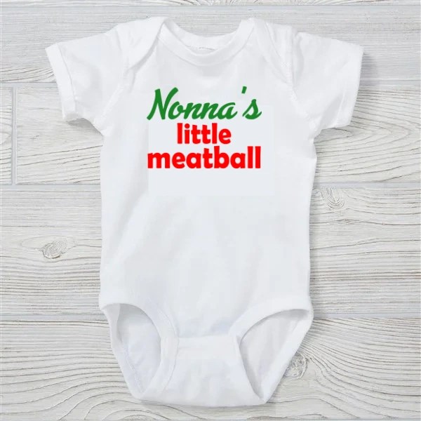 Nonna's Little Meatball Baby Onesie