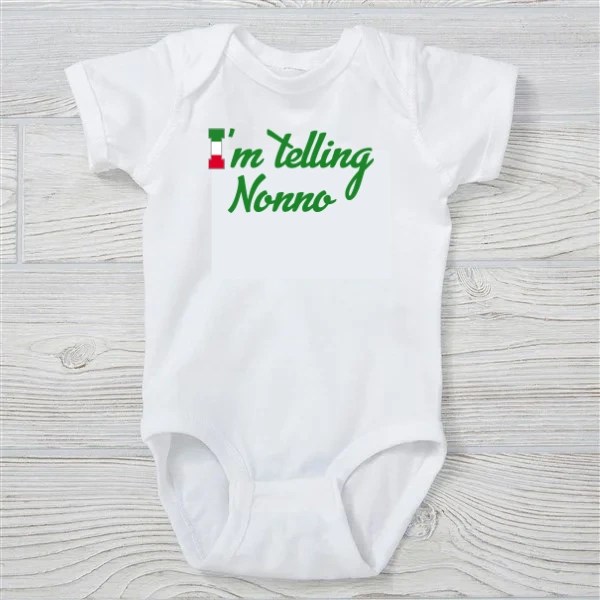 I'm telling Nonno Baby Onesie