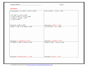 50 scientific notation worksheet answer key