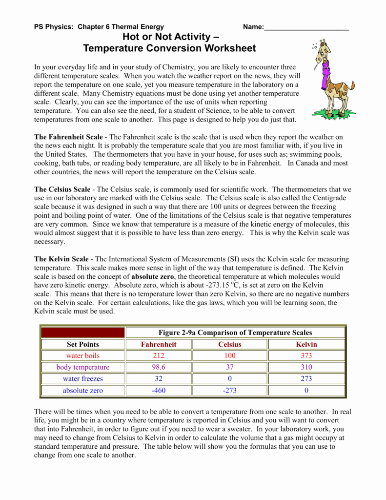 50 temperature conversion worksheet answer key