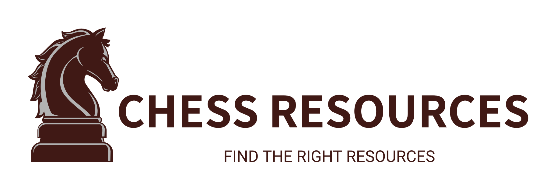 A chess knight with the text Chess Resources, Find the right resource.