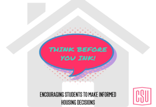 Logo of house with text think before you ink