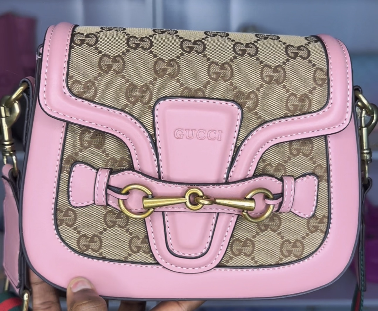 GG Pink & Brown Bag