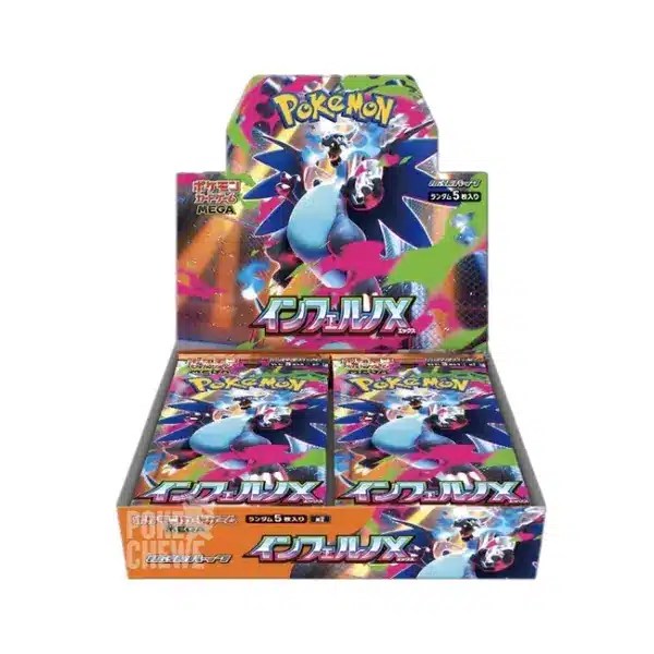 3 Sobres Inferno X Boosters – Japonés, Enfoque En Mega-Glurak X Ex, Con 5 Cartas Cada Uno